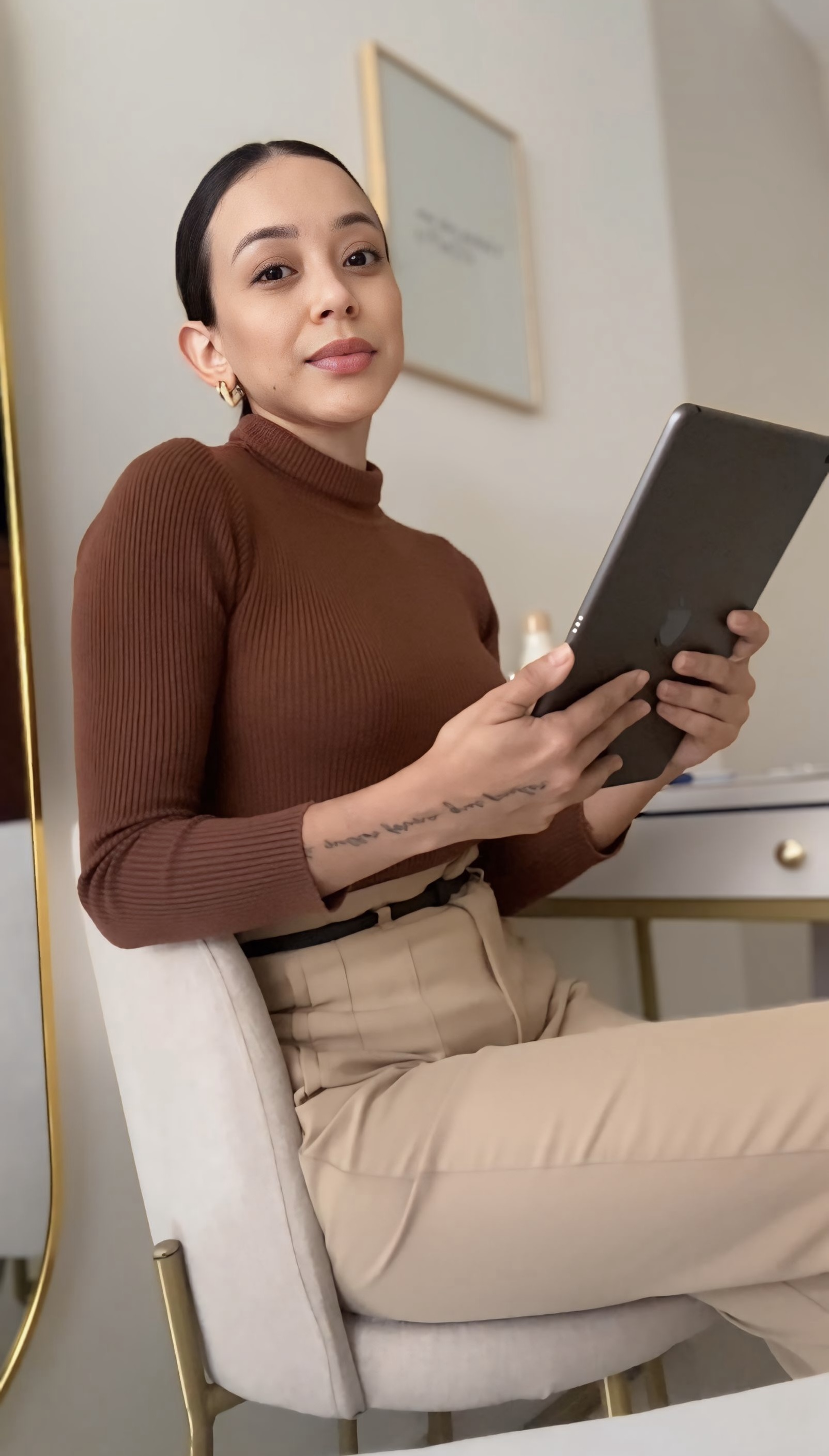 Celene Araújo em atendimento
